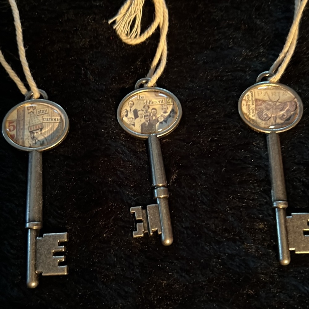 Set- 3 Key Pendant Necklace